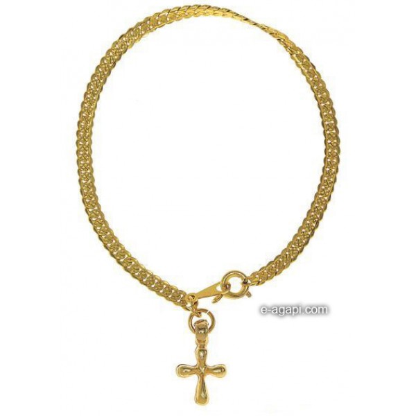 Baptism favors Greek martyrika cross witness bracelts for boys and girls gold chain