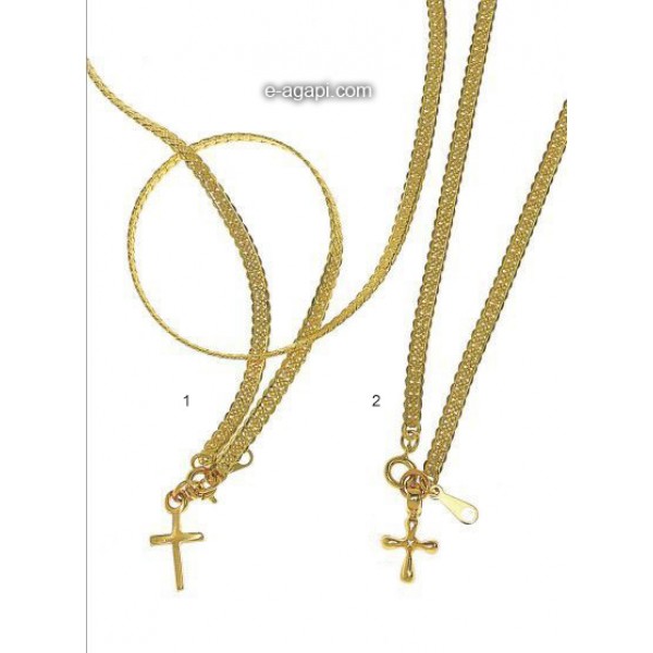 Baptism favors Greek martyrika cross witness necklaces for boys and girls gold