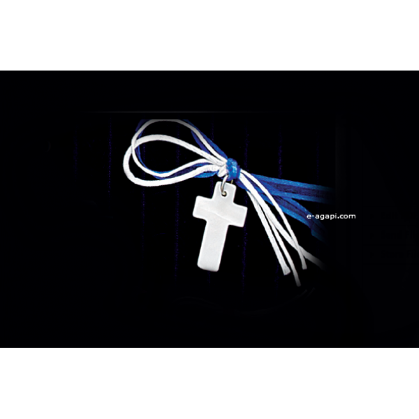 Baptism favors Greek martyrika cross witness pins for boys with white cross